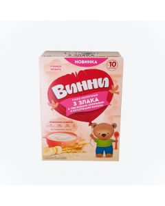 Milk porridge Winnie 3 Cereals with oat flakes and banana pieces  ( 10 months+) 200g
