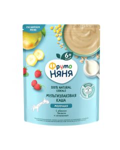 Frutonyanya multi-grain milk porridge with apple banana and strawberries 6+ 200g