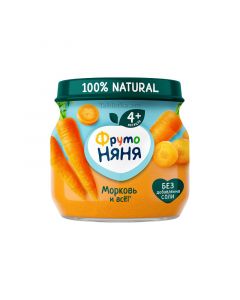 Фрутоняня морковь  4+ 80г