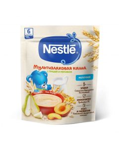 Nestle milk porridge multicereals with pear and peach (6 months+) 200g